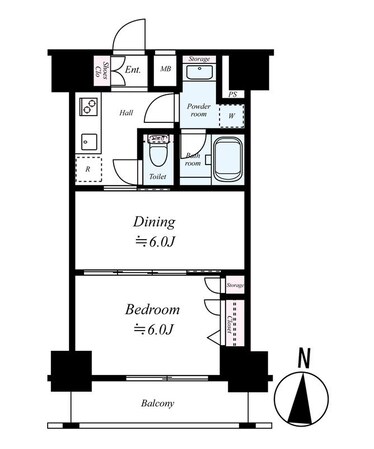 日神デュオステージ両国の物件間取画像